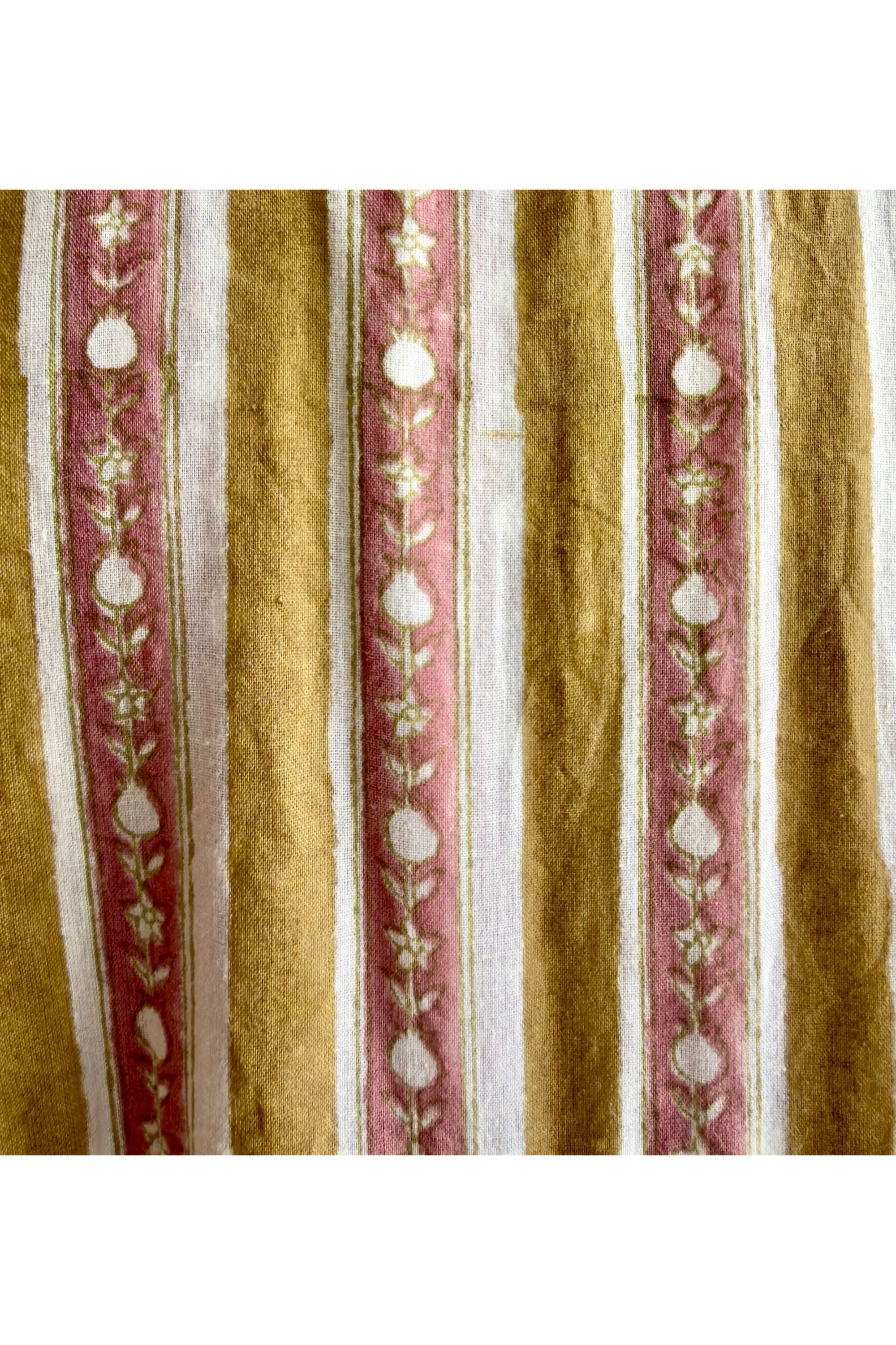 ASTER hand block printed - Soft Pink and Tan