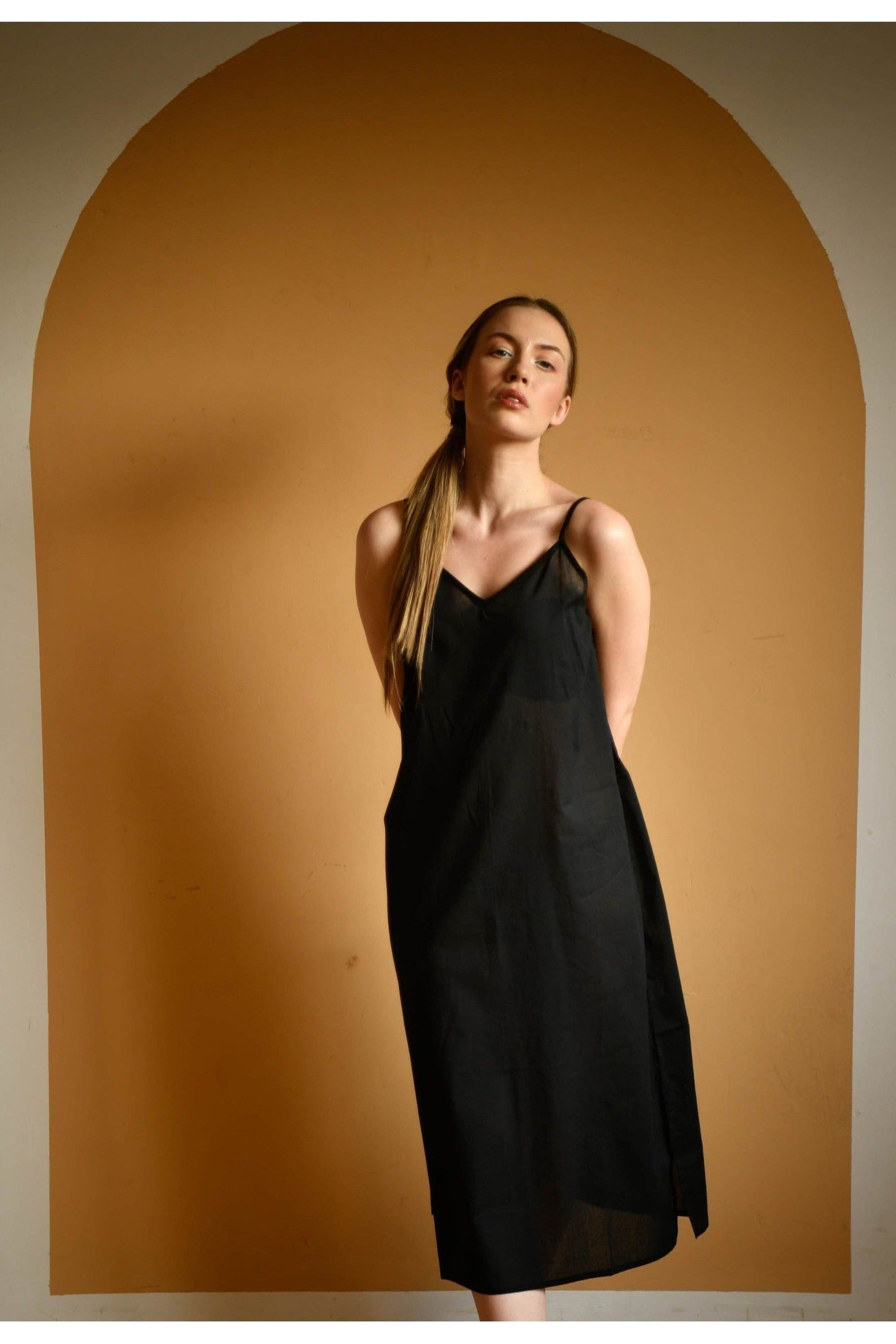 Black Slip - 100% Cotton Voile